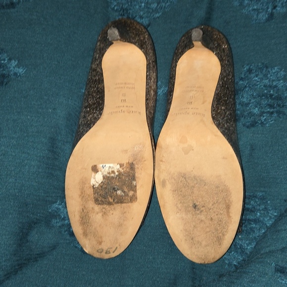 Kate Spade Glitter Bow Round-Toe Pumps in Silver - Picture 4 of 8